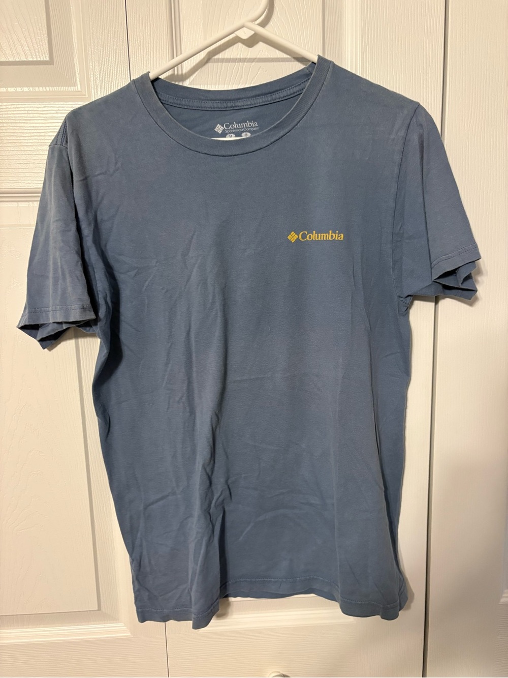 Columbia Short Sleeve Tee in Slate Blue with Gold Logo